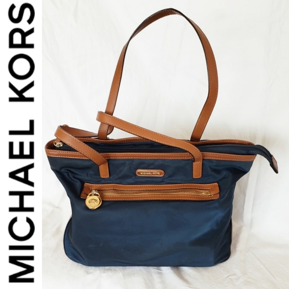 Michael Kors Handbags - Michael Kors Blue/Brown Purse